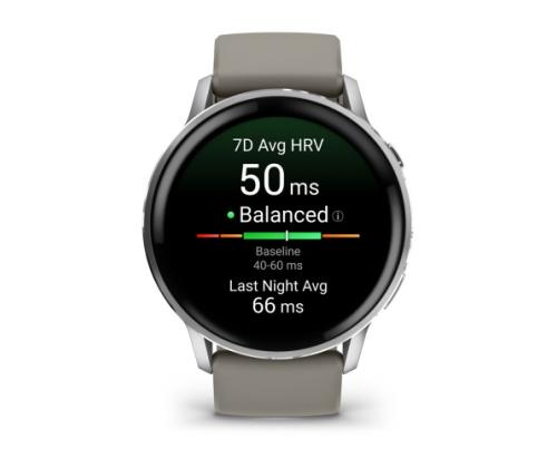 Garmin Venu 4 Smart Watch 45 mm Silver / Silver Gray Silicone Band