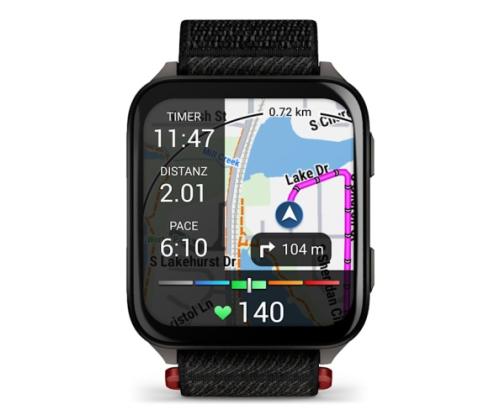 Garmin Venu X1 Smart Watch Black, Slate Titanium Caseback / Black ComfortFit Nylon Band