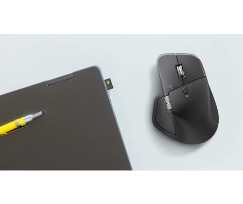 Logitech MX Master 4 Wireless Mouse RF Wireless + Bluetooth, 8000 DPI, Graphite