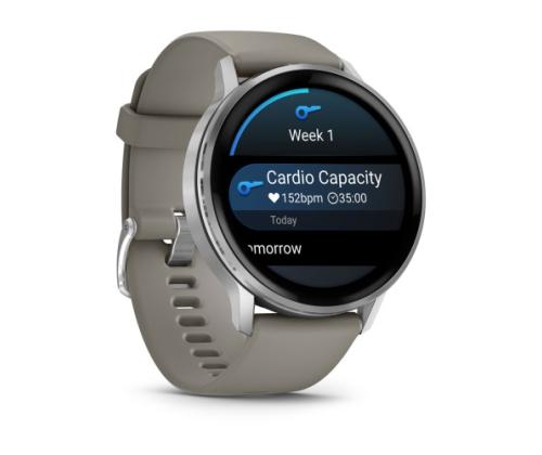 Garmin Venu 4 Smart Watch 45 mm Silver / Silver Gray Silicone Band