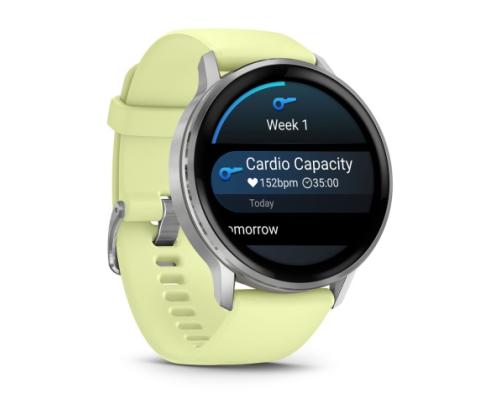 Garmin Venu 4 Smart Watch 45 mm Silver / Citron Silicone Band