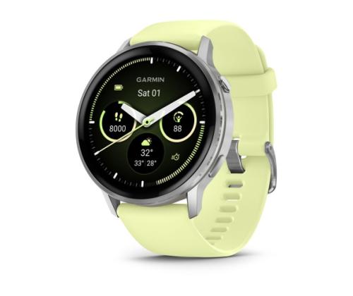Garmin Venu 4 Smart Watch 45 mm Silver / Citron Silicone Band