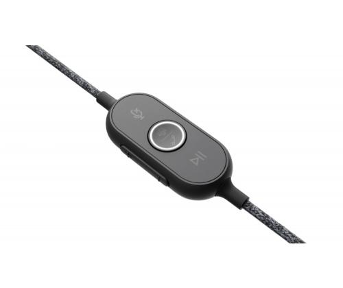 Logitech Zone Wired MS Teams Wired Headset, USB-C/USB-A, Graphite