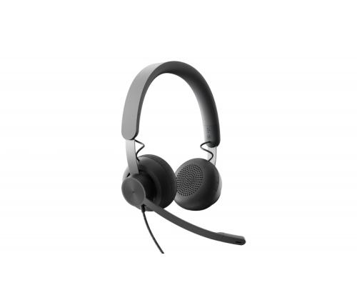 Logitech Zone Wired MS Teams Wired Headset, USB-C/USB-A, Graphite