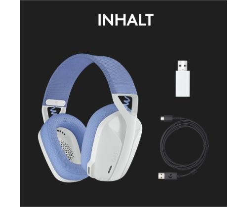 Logitech G435 LIGHTSPEED Wireless Gaming Headset, Bluetooth, Off White and Lilac