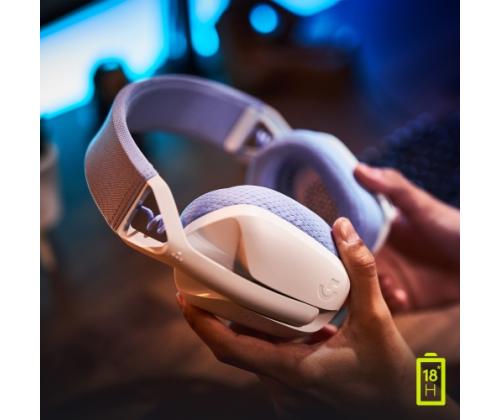 Logitech G435 LIGHTSPEED Wireless Gaming Headset, Bluetooth, Off White and Lilac