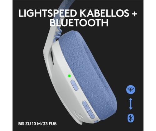 Logitech G435 LIGHTSPEED Wireless Gaming Headset, Bluetooth, Off White and Lilac