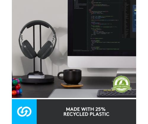 Logitech Zone Vibe 100 Wireless Headphones, Bluetooth, Graphite (SPEC)