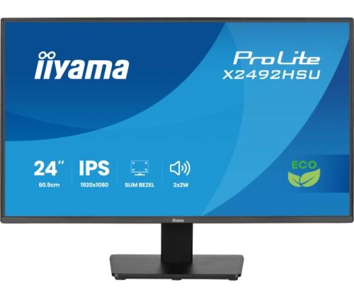 iiyama ProLite X2492HSU-B1 Monitor 24'' IPS, FHD 1920x1080, 3 ms, 300 cd/m2, 120 Hz, Black