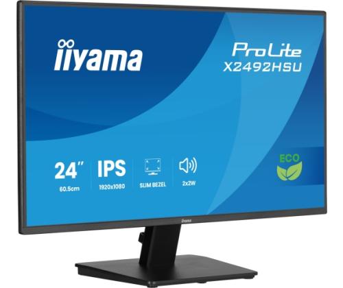 iiyama ProLite X2492HSU-B1 Monitor 24'' IPS, FHD 1920x1080, 3 ms, 300 cd/m2, 120 Hz, Black