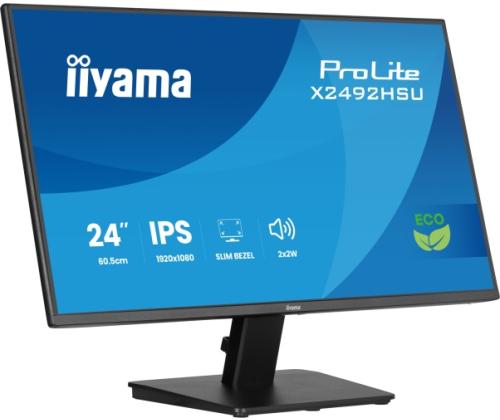 iiyama ProLite X2492HSU-B1 Monitor 24'' IPS, FHD 1920x1080, 3 ms, 300 cd/m2, 120 Hz, Black