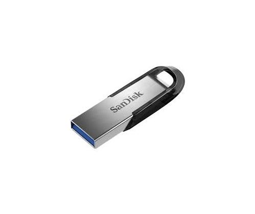SanDisk Ultra Flair USB Flash Drive 128GB, USB-A 3.0, Black/Silver