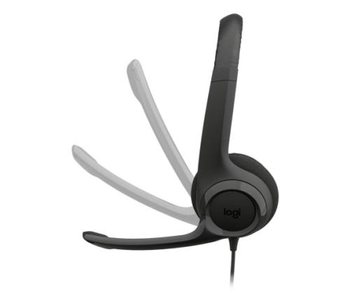 Logitech H390 Wired Headset, USB-C, Black