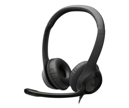 Logitech H390 Wired Headset, USB-C, Black