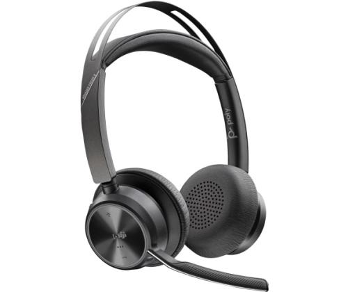 Poly Voyager Focus 2 MS Teams Wireless Headset, Bluetooth, USB-C/A Adapter, Black