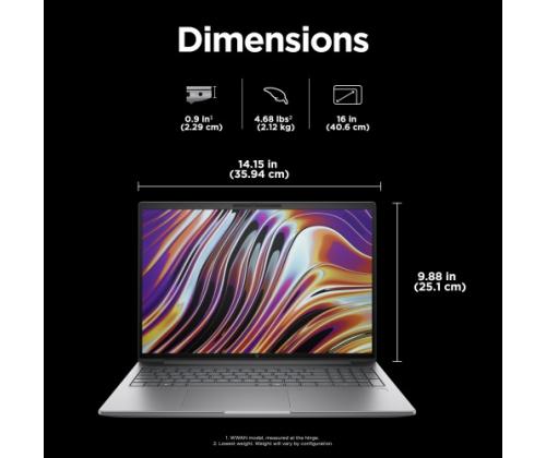 HP ZBook Power G11 Laptop 16'' WQXGA Ultra 7 155H 32GB 1TB SSD RTX 2000 Ada 8GB W11P