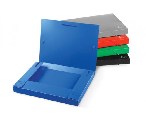 Folder-case with erasers Forpus, A4 / 30 mm, plastic, black