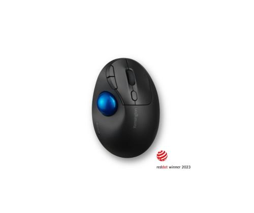 Kensington ProFit Ergo TB450 Trackball Wireless Mouse, RF Wireless + Bluetooth, 1600 DPI, Black/Blue