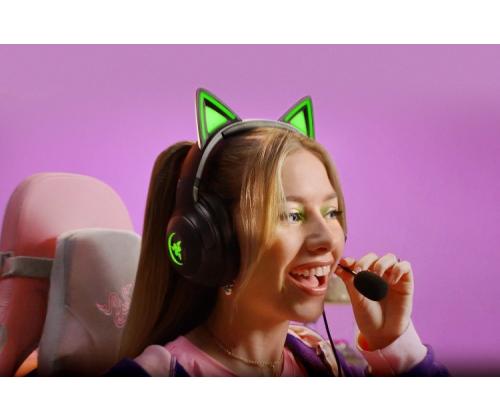 Razer Kraken Kitty V2 Wired Gaming Headset, Black