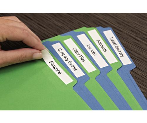 Dymo 16957 (S0718040) D1 Flexible Nylon Tape 12mm x 3.5m, Black on White