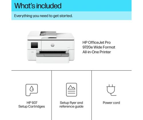 HP OfficeJet Pro 9720e AiO Printer Inkjet Colour MFP A3 22 ppm USB Wi-Fi Ethernet LAN BT