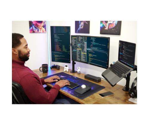Kensington KB535 EQ Rechargeable Multi-Device Full Size Keyboard RF+BT, US, Space Grey