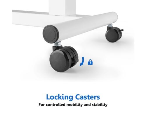 Up Up Forseti Adjustable Height Table, White