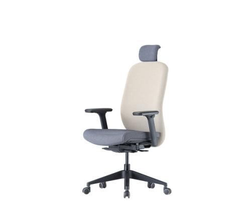 Up Up Athene ergonomic office chair Black, Grey + Ivory fabric