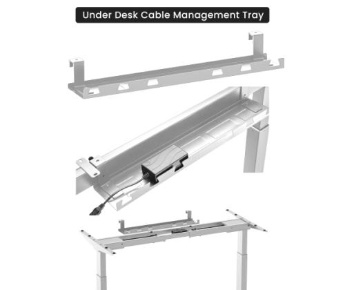 Adjustable Height Table Up Up Bjorn White, Table top M Black
