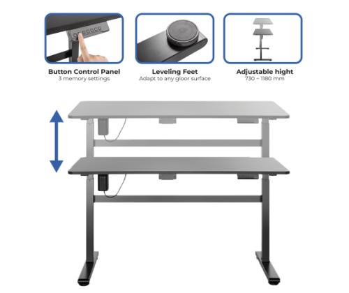 Adjustable Height Table Up Up Balder Black (SPEC)