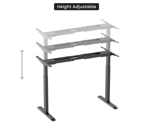 Adjustable Height Table Frame Up Up Bjorn, Black