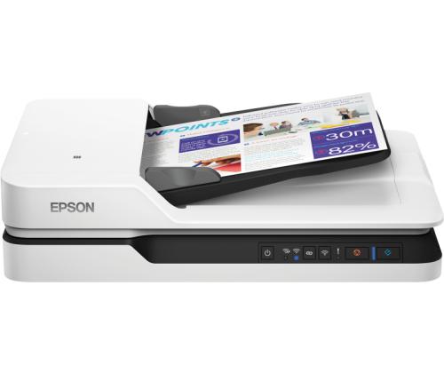 Epson WorkForce DS-1660W Flatbed Scanner A4 Colour 25 ppm 1200x1200DPI USB Wi-Fi Ethernet LAN