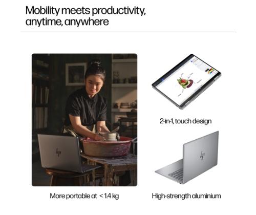 HP ENVY x360 14-fa0005ny 14'' WUXGA Touch AMD Ryzen 5 8640HS 16GB 512GB SSD W11H Meteor Silver