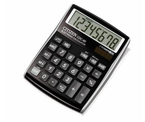 CITIZEN Desktop Calculator CDC-80BKWB, black