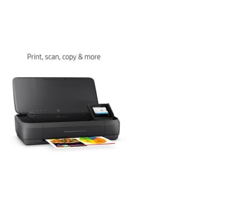 HP OfficeJet 250 Mobile All-in-One Printer Inkjet Colour MFP A4 20 ppm USB Wi-Fi Bluetooth
