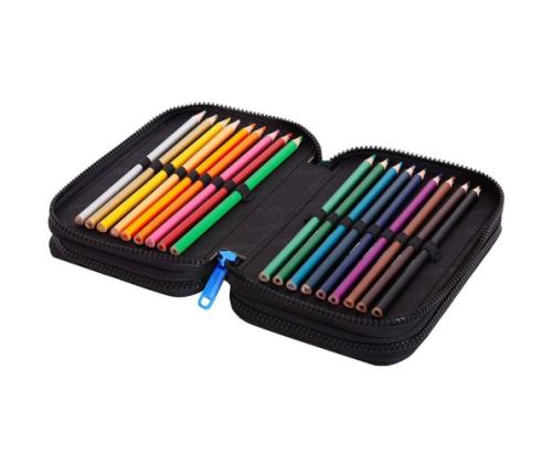 Triple decker pencil case with equipment CoolPack Jumper 3 FOOTBALL