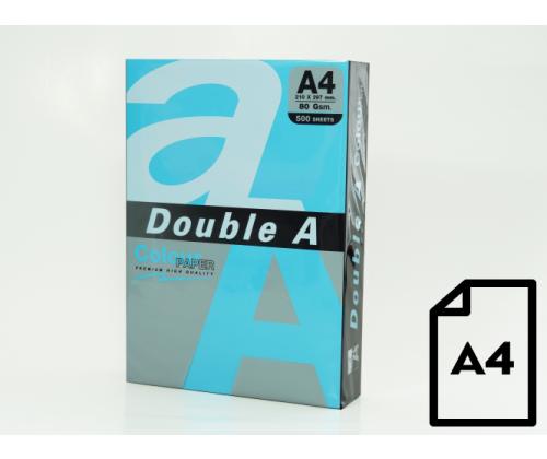 Colour paper Double A, 80g, A4, 500 sheets, Deep Blue