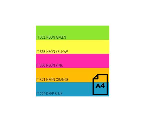 Color Neon paper Double A, 75g, A4, 500 sheets, Rainbow 4, 5 Neon Colors