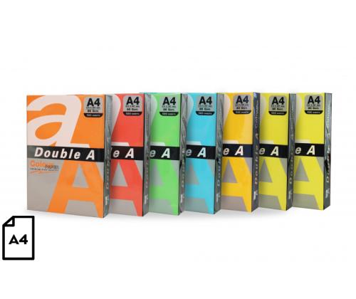 Colour paper Double A, 80g, A4, 500 sheets, Rainbow 5, 5 Colors