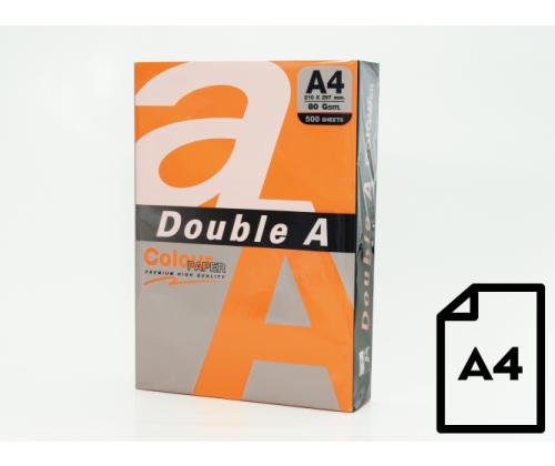Colour paper Double A, 80g, A4, 500 sheets, Saffron