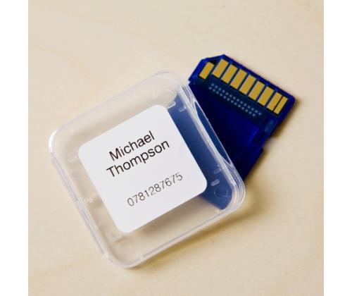 Brother DK-11221 (DK11221) Square Labels, Black on White, 23 mm, 1000 labels per roll