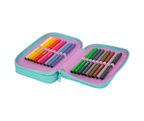 Double decker school pencil case with equipment Coolpack Jumper 2 Happy donuts