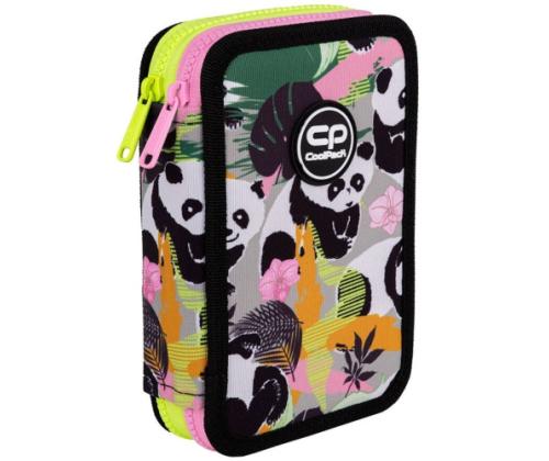 Double decker school pencil case with equipment CoolPack Jumper 2 PANDA GANG