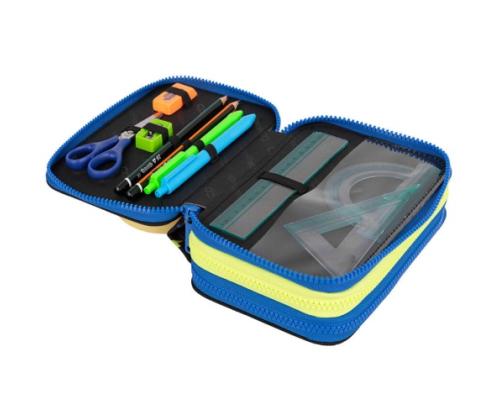 Triple decker pencil case with equipment CoolPack Jumper 3 ATLANTIS