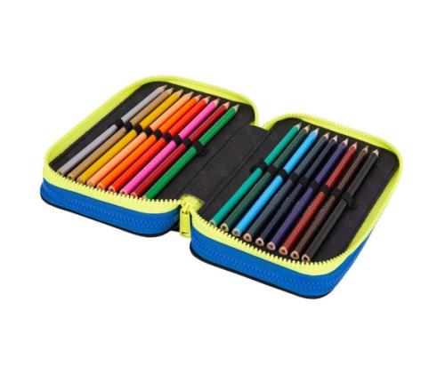 Triple decker pencil case with equipment CoolPack Jumper 3 ATLANTIS