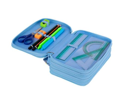 Triple decker pencil case with equipment CoolPack Jumper 3 DAISY SUN