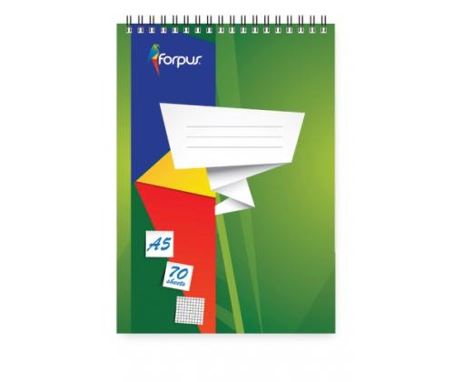 Notebook with a spiral Forpus, A5/70, Squared  0723-003