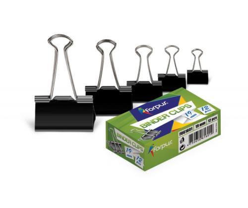 Spaustukai Forpus, 15mm, juodi 12vnt