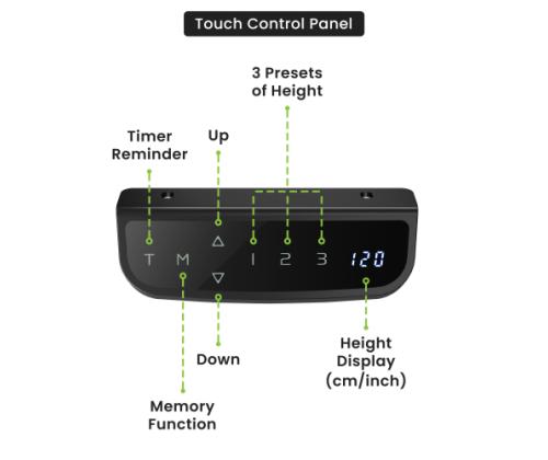 Adjustable Height Table Frame Up Up Bjorn, Gray