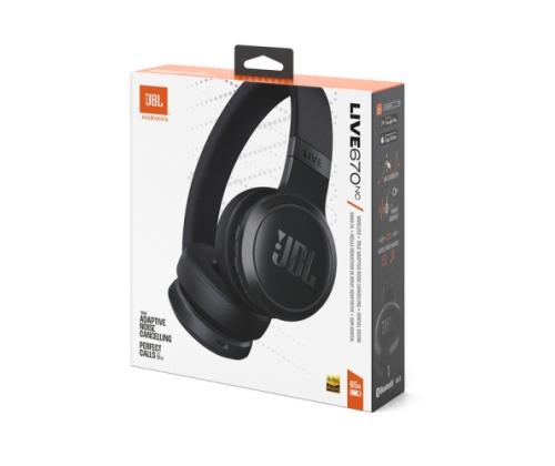 JBL Live 670NC Wired &amp; Wireless Headphones, Bluetooth, 3.5mm jack, Black